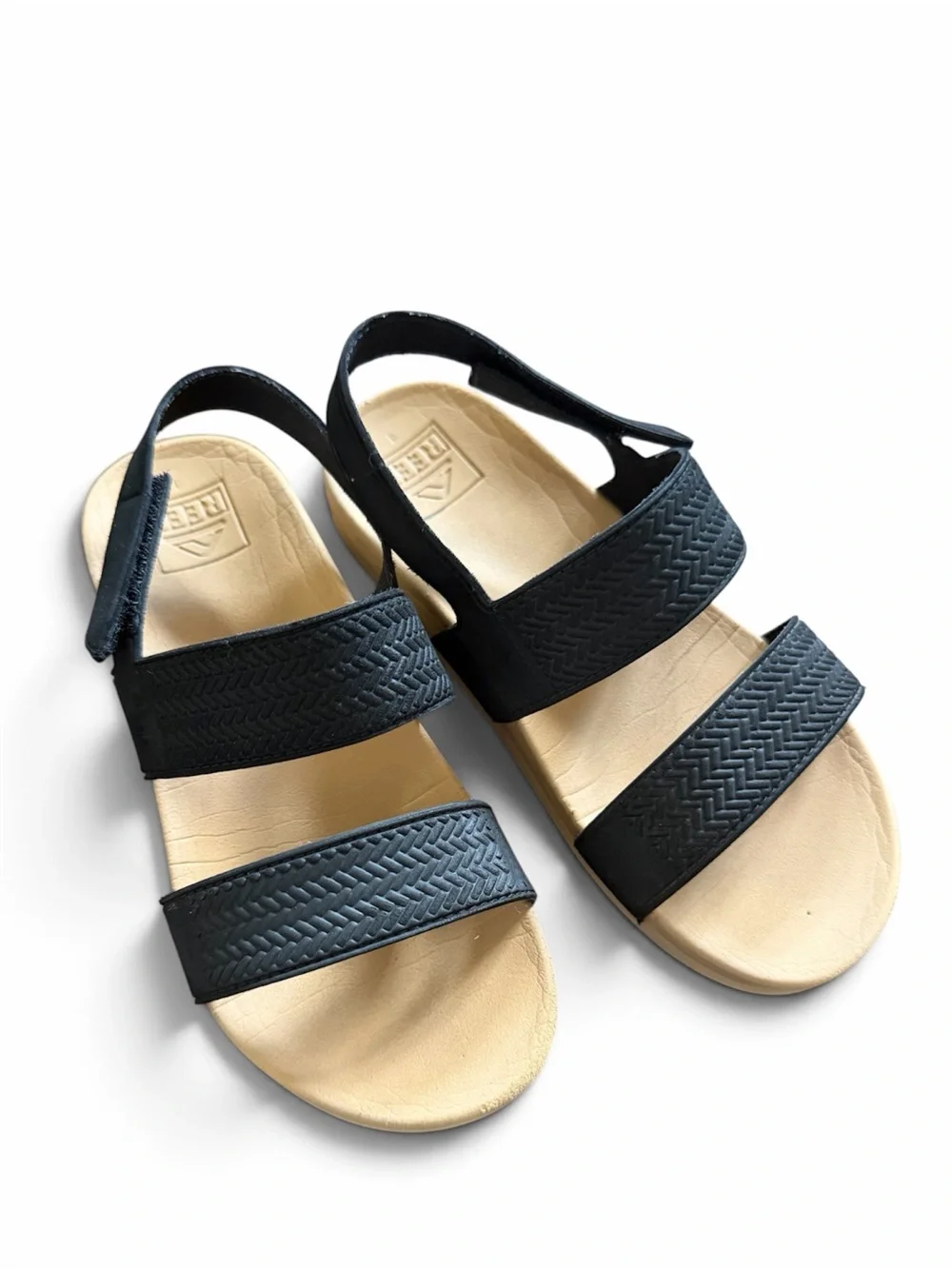 Reef Kids Black and Tan Sandals